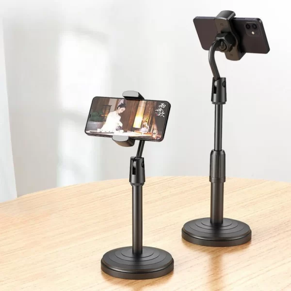 Suporte de Celular para Mesa com Tripé Ajustável e Giro 360° - Image 3